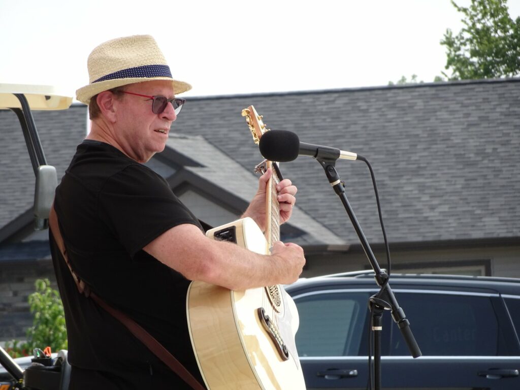 Performing at Porchfest in Iowa