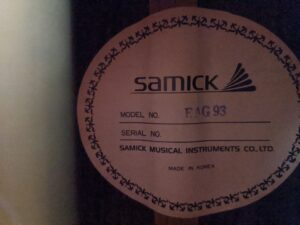Samick Artist Series rare Korean mid 90s custom built. See this at Guitar Pickers in Scottsdale. $900